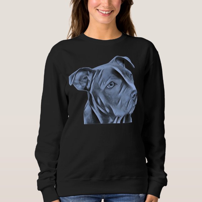 Sudadera Pit Bull Terrier Perro Una Hermosa Pintura De Un B (Anverso)