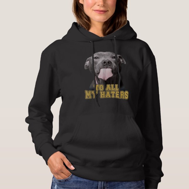 Sudadera Pitbull A Todos Mis Odiosos Perro Pitbull (Anverso)