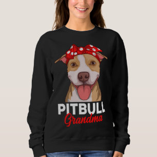 Sudadera Pitbull Abuela Pittie Perro Mamá Divertida Mujeres
