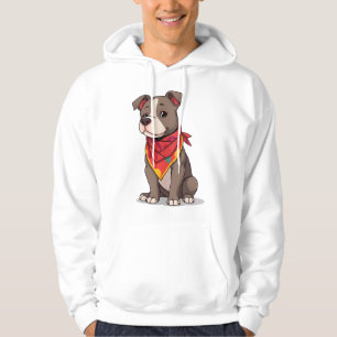 Sudadera Pitbull Adorable con Pañuelo Gif de Amante de Perr