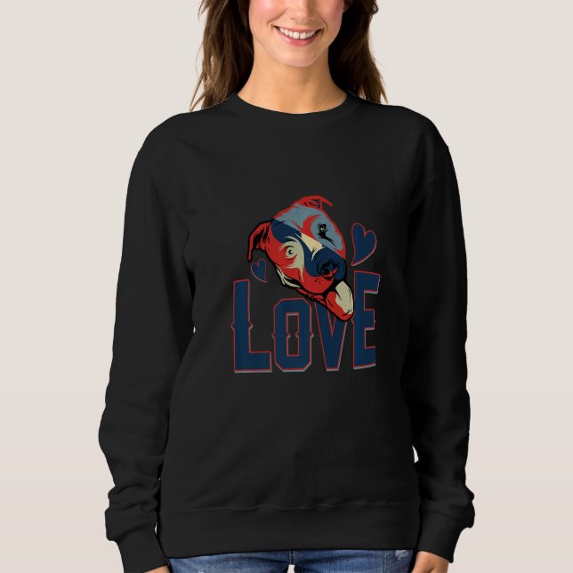 Sudadera Pitbull Ama A Pitbull Y A Los Propietarios De Pitb (Anverso)
