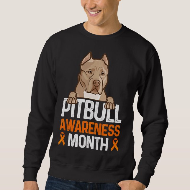 Sudadera Pitbull Awareness Month Pitbull y Amp Peace Sig (Anverso)