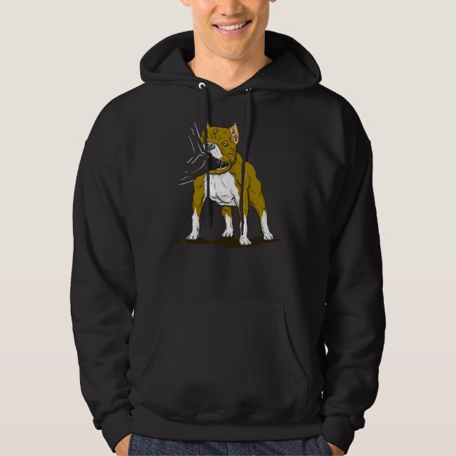 Sudadera Pitbull Biting Pitbulls And Dogs Bedsheet (Anverso)