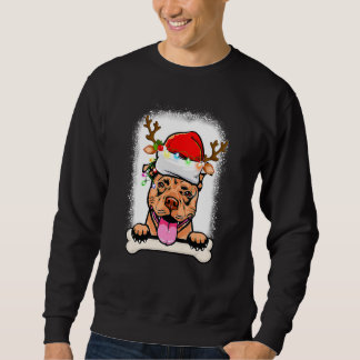 Sudadera PitBull Christmas Decorations Pajama Santa Hat Tre