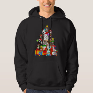 Sudadera Pitbull Christmas Tree Lights Dog