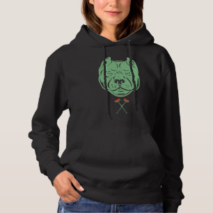 Sudadera Pitbull Con Dos Flores