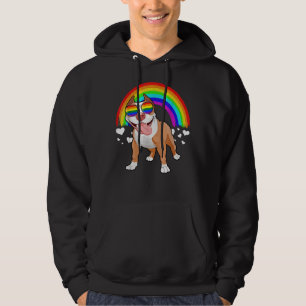 Sudadera Pitbull Con Gafas De Sol Arcoiris Orgullo Gay Lgbt