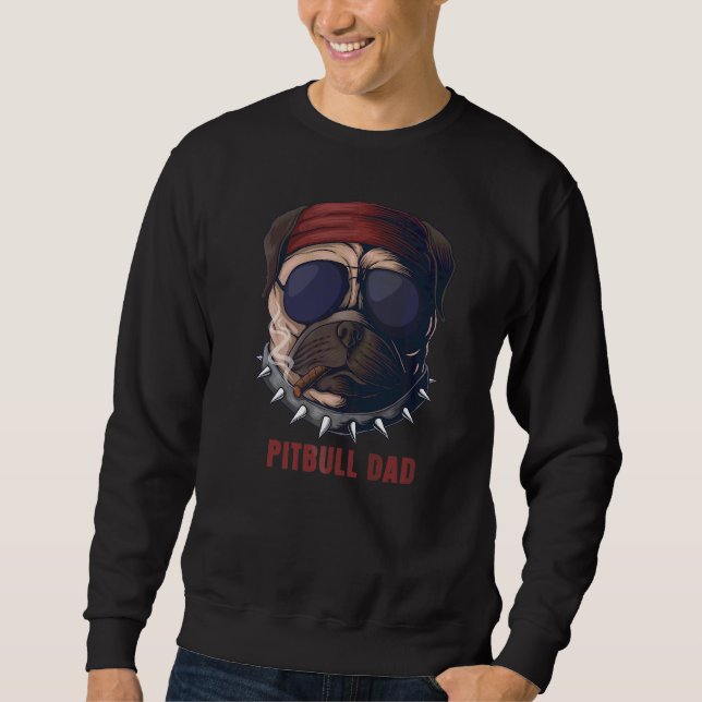 Sudadera Pitbull Dad American Pit Bulldog Bandera Estadouni (Anverso)