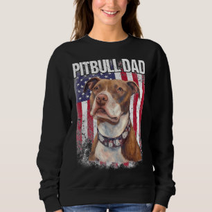 Sudadera Pitbull Dad con el orgulloso amante de los perros