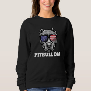 Sudadera Pitbull Dad for Men 4 de julio Perro Pitbull 1