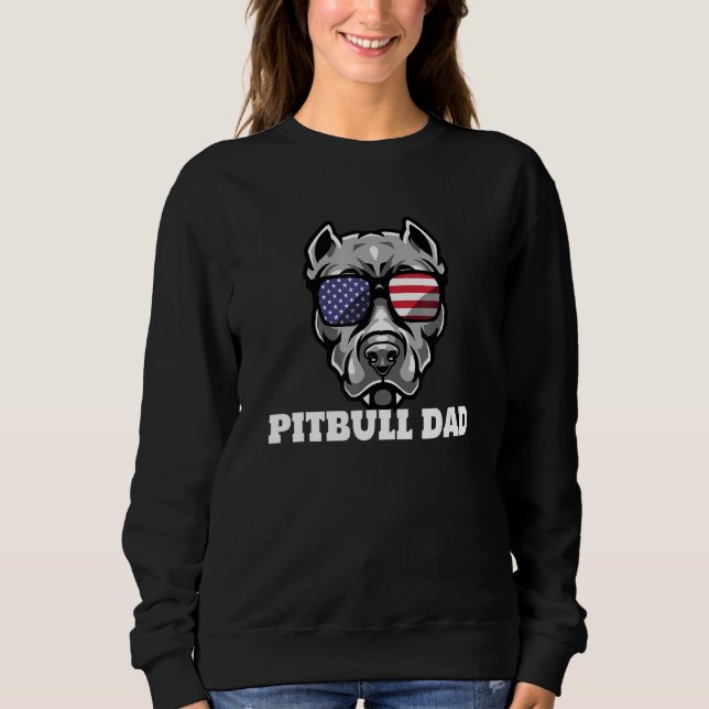 Sudadera Pitbull Dad for Men 4 de julio Perro Pitbull 1 (Anverso)