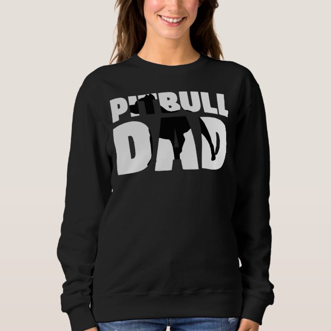 Sudadera Pitbull Dad Pitbull Padre Perro (Anverso)