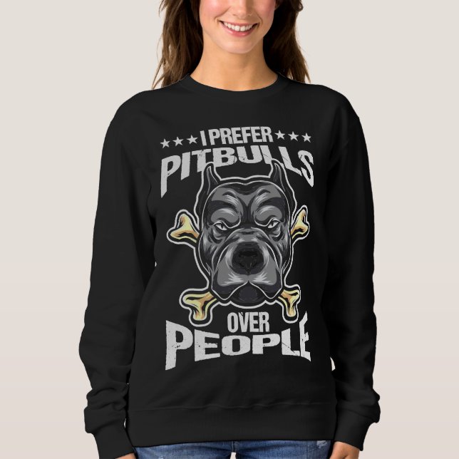 Sudadera Pitbull Dad Pittie Perro Mamá Animal Lover Prefier (Anverso)