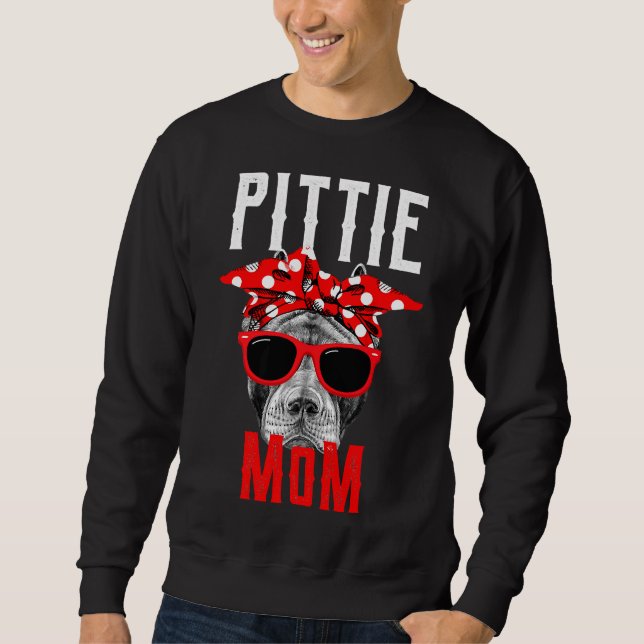 Sudadera Pitbull Dog Aovers Día de la Madre Pittie Mom Shir (Anverso)