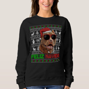 Sudadera Pitbull Dog Feliz Navidog Funny Navidades