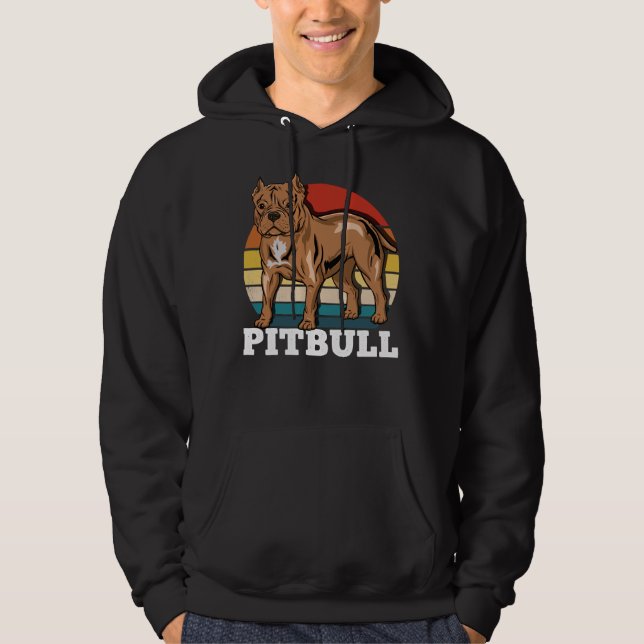 Sudadera Pitbull Dog Lover Retro (Anverso)