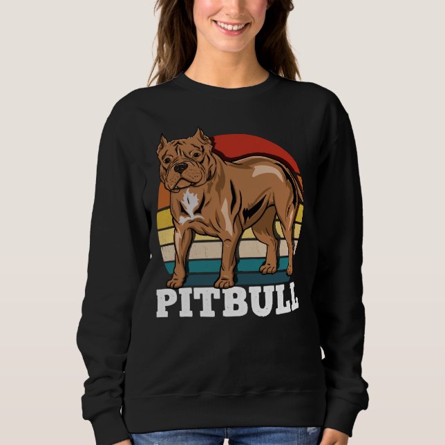 Sudadera Pitbull Dog Lover Retro (Anverso)