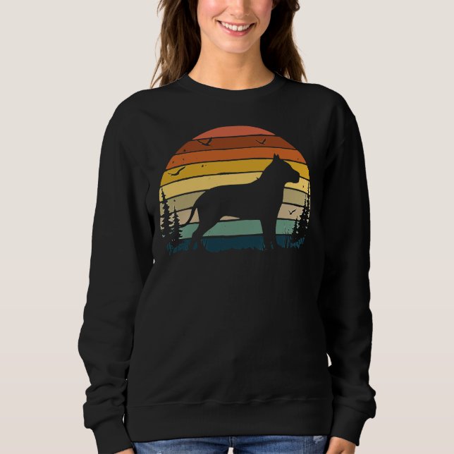 Sudadera Pitbull Dog Lover Vintage Retro Funny (Anverso)