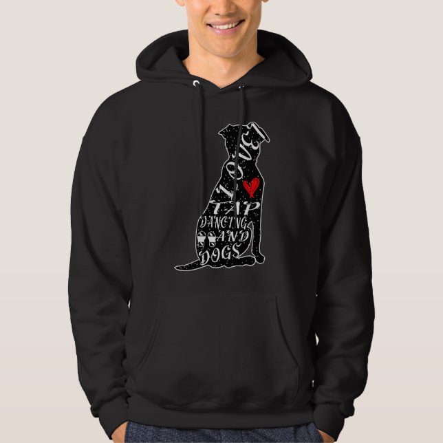 Sudadera Pitbull Dog Silhouette Me Encanta El Baile De Tap  (Anverso)
