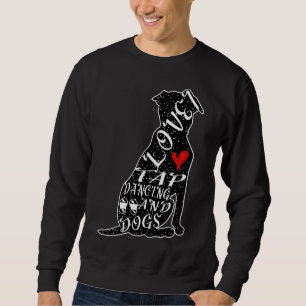 Sudadera Pitbull Dog Silhouette Me Encanta El Baile De Tap