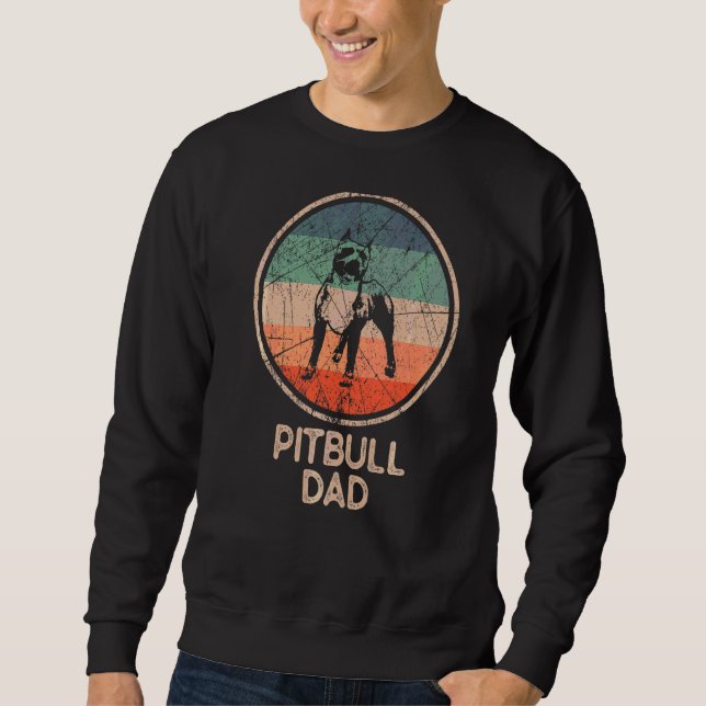 Sudadera Pitbull Dog Vintage Pitbull Dad (Anverso)