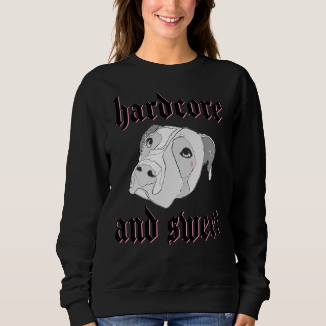 Sudadera Pitbull Dogs Hardcore y amp Sweet (Anverso)
