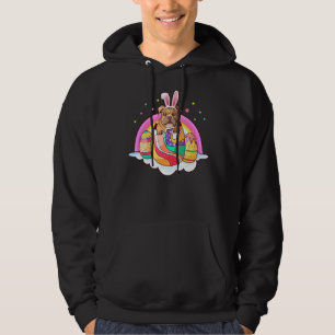 Sudadera Pitbull Easter Bunny Dog Eggs Gracioso Arcoiris