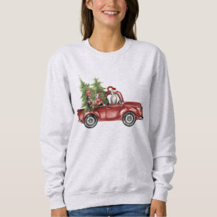 Sudadera Pitbull En Coche Ornamento De Navidad Graciosos Re