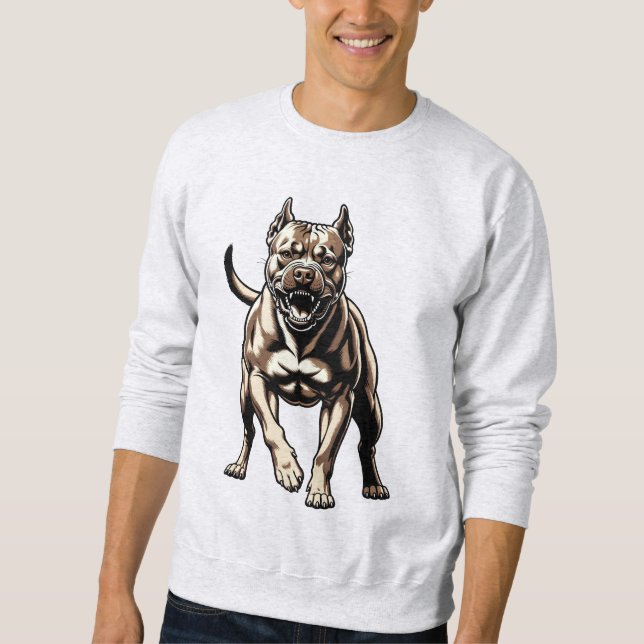 Sudadera Pitbull enfadado (Anverso)