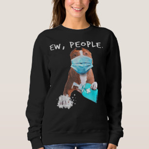 Sudadera Pitbull Ew People Dog Con Una Máscara De Cara