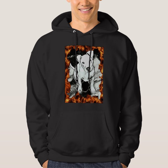 Sudadera Pitbull Flames (Anverso)