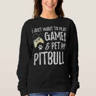 Sudadera Pitbull Gamer Funny Pitbull Perro Mom