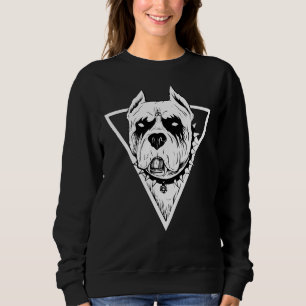 Sudadera Pitbull Gótico Para El Enorme Perro Metalizado De 