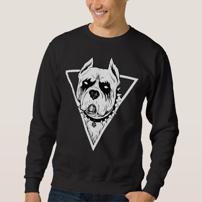 Sudadera Pitbull Gótico Para El Enorme Perro Metalizado De  (Anverso)