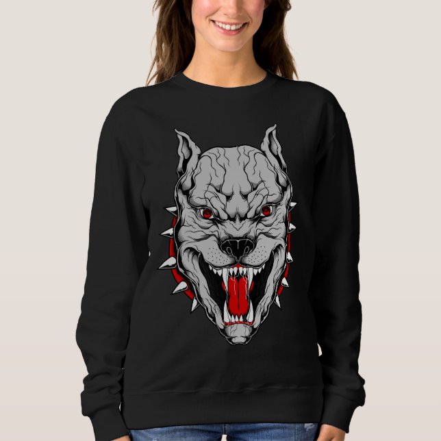 Sudadera Pitbull Grunge Face (Anverso)