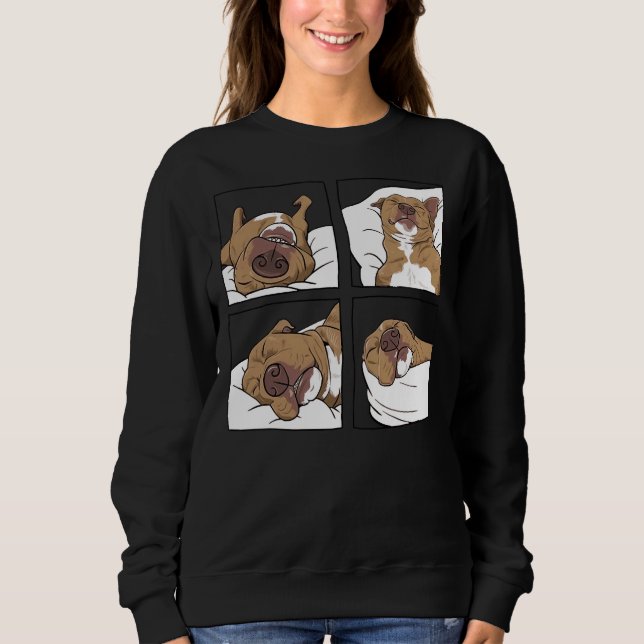 Sudadera Pitbull Lazy Funny Pitbull Lazy (Anverso)