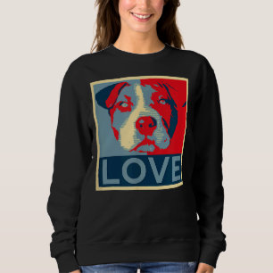 Sudadera Pitbull Love Poster Pit Bull Mom Dad Amantes