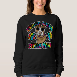 Sudadera Pitbull Lover Peace Love Pittie Paws Cue Tie Dye