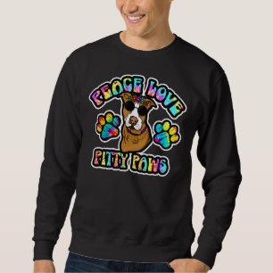 Sudadera Pitbull Lover Peace Love Pitty Paws Cue Tie Dye H