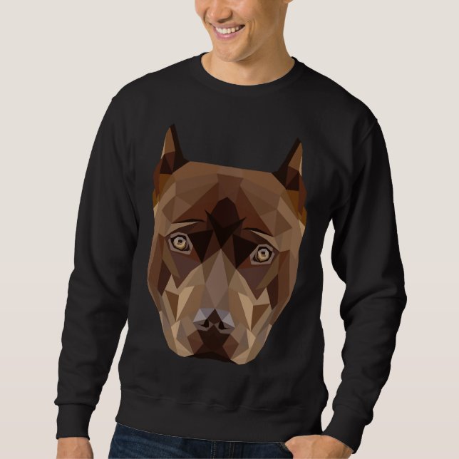 Sudadera Pitbull Low Poly (Anverso)