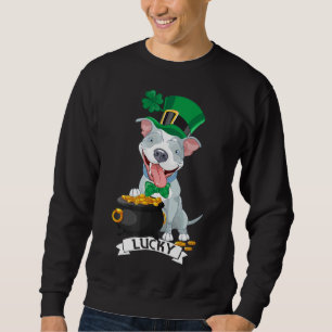 Sudadera Pitbull Lucky Leprechaun Dog St Patricks Day