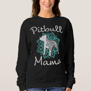 Sudadera Pitbull Mama Womens Mandala Concienciación sobre e