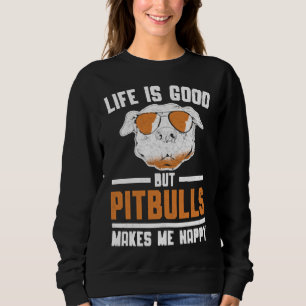 Sudadera Pitbull Me Hace Feliz A Perro Perro Amante Cachorr