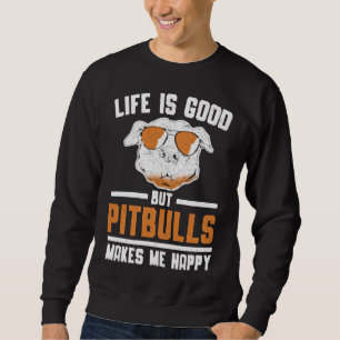 Sudadera Pitbull Me Hace Feliz A Perro Perro Amante Cachorr
