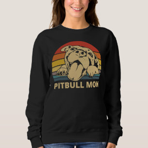 Sudadera Pitbull Mom Con Cute Pitty Face Funny