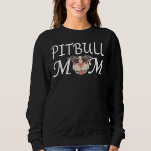 Sudadera Pitbull Mom Funny Pit Bull Mamá Relajada Fit