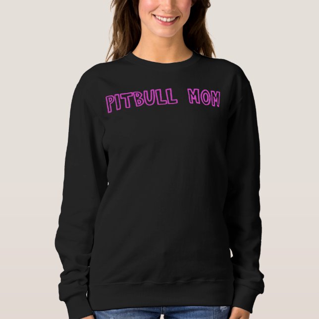 Sudadera Pitbull Mom Pink (Anverso)