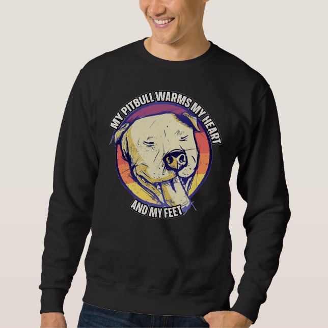 Sudadera Pitbull Para La Madre De Pitbull O Pitbull Dad Pit (Anverso)