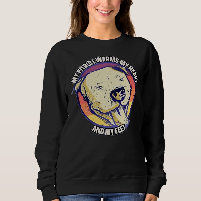 Sudadera Pitbull Para La Madre De Pitbull O Pitbull Dad Pit (Anverso)