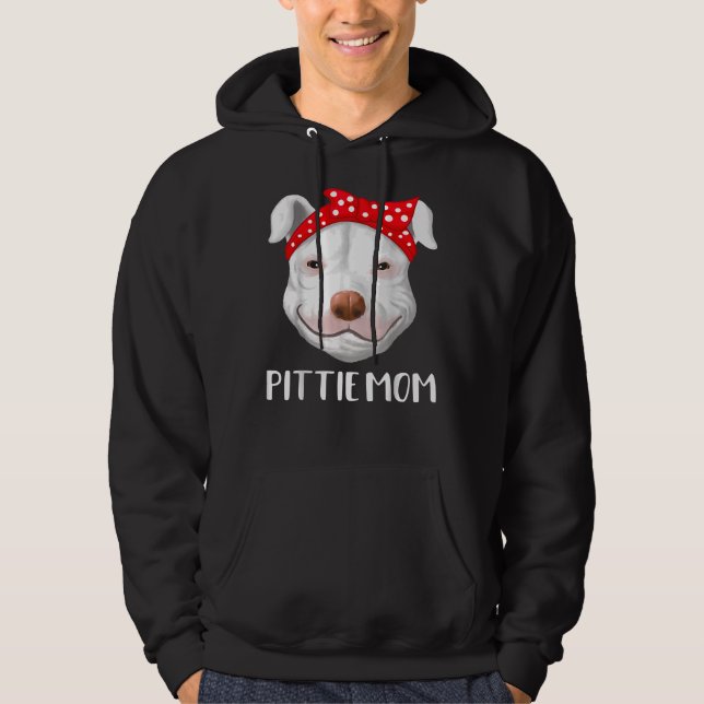 Sudadera Pitbull Perro Amantes del Día de la Madre de mamá  (Anverso)
